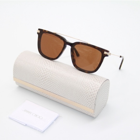 NEW SUNGLASSES JIMMY CHOO ZED/G/S 086 BROWN UNISEX EYEWEAR JIMMY CHOO - Picture 2 of 9